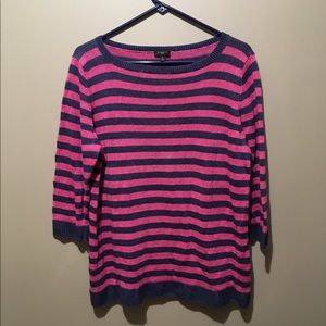 Talbots pink and blue sweater